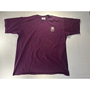 VTG Golf Crest T Shirt‎ Mens XL Purple Holoubek MMLO Embroidered Made USA  Tee